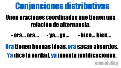Conjunciones distributivas