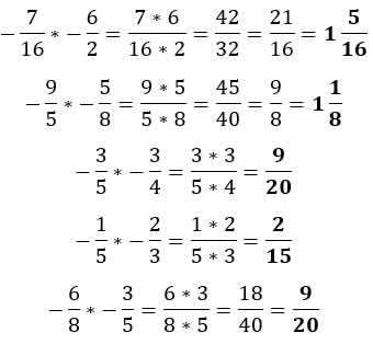 Ejemplos de multiplicación de fracciones