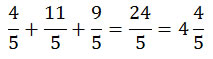 Suma de fracciones con el mismo denominador